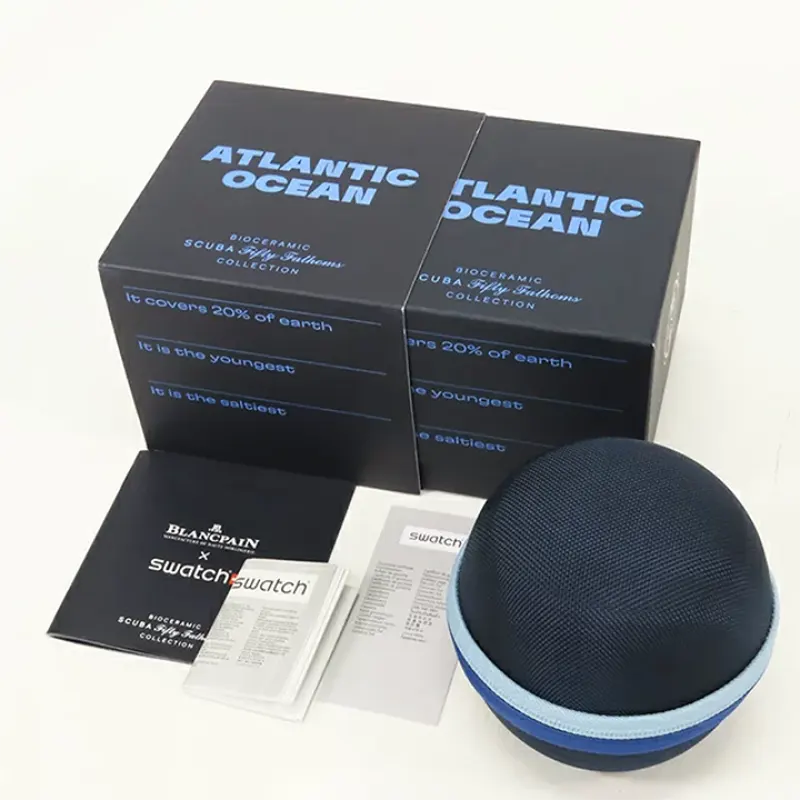 Blancpain X Swatch Scuba Fifty Fathoms Atlantic Ocean Men's Watch- S035A100